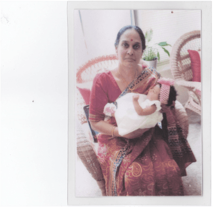 With my second granddaughter, Anika.